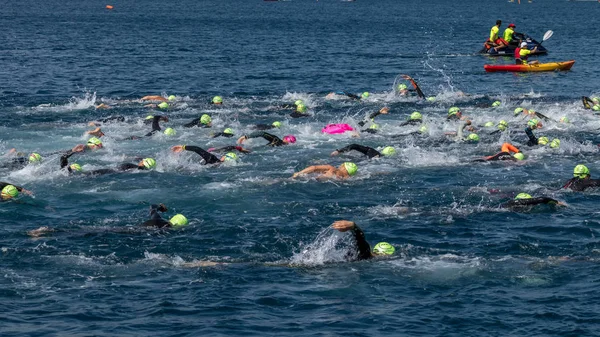 Trzecich Popularne Przejście Pływaniu Małej Miejscowości Palamos Hiszpanii 2018 Hiszpania — Zdjęcie stockowe