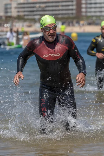Trzecich Popularne Przejście Pływaniu Małej Miejscowości Palamos Hiszpanii 2018 Hiszpania — Zdjęcie stockowe