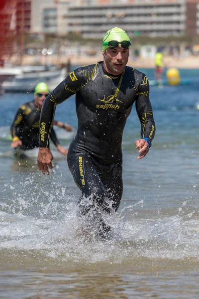 Dritte Populäre Crossschwimm Meisterschaften Einer Kleinen Stadt Palamos Von Spanien — Stockfoto