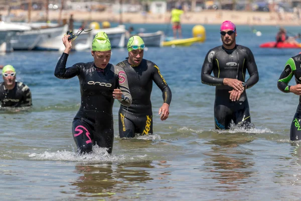 Dritte Populäre Crossschwimm Meisterschaften Einer Kleinen Stadt Palamos Von Spanien — Stockfoto