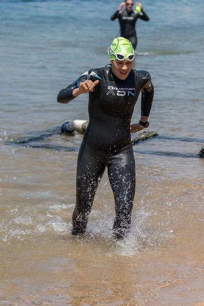 Terzo Popolare Crossing Swimming Championships Una Piccola Città Palamos Della — Foto Stock