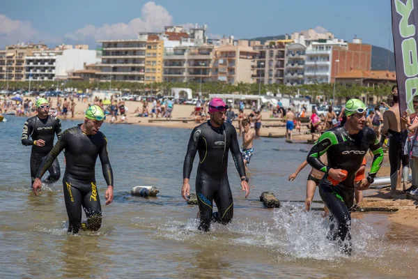 Dritte Populäre Crossschwimm Meisterschaften Einer Kleinen Stadt Palamos Von Spanien — Stockfoto