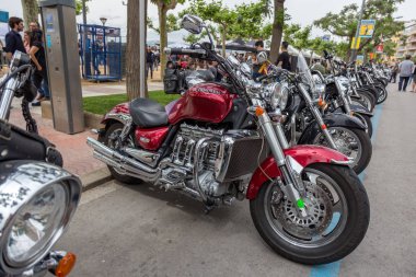 Motosiklet Palamos İspanya gösterir. 27. 05. 2018 İspanya