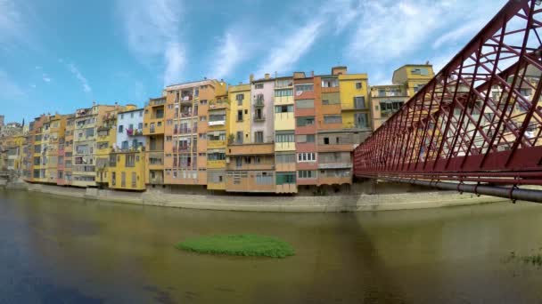 Belo Marco Uma Cidade Espanhola Girona — Vídeo de Stock