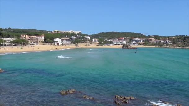 Prachtige Baai Costa Brava Dorp Fosca Spanje — Stockvideo