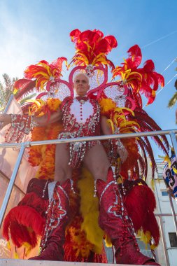 Lezbiyen, Eşcinsel, biseksüel ve transseksüel insanların sokaklarda Sitges, İspanya'nın 17 gururu. Haziran, 2018