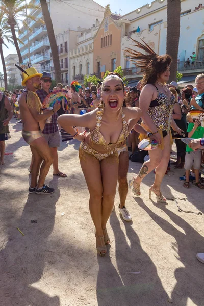 Orgullo Las Personas Lesbianas Gays Bisexuales Transgénero Las Calles Sitges —  Fotos de Stock