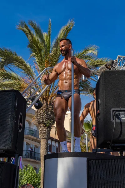 Lezbiyen, Eşcinsel, biseksüel ve transseksüel insanların sokaklarda Sitges, İspanya'nın 17 gururu. Haziran, 2018