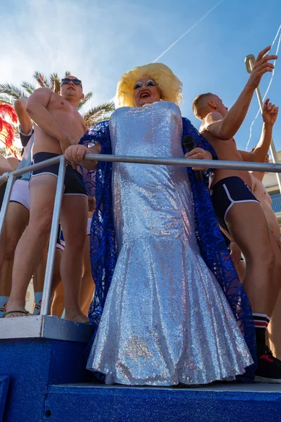 Büszkesége Leszbikus Meleg Biszexuális Transznemű Emberek Utcán Sitges Spanyolország József — Stock Fotó