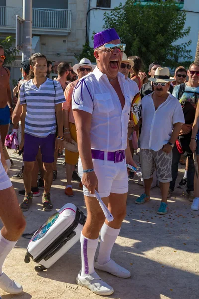 Lezbiyen, Eşcinsel, biseksüel ve transseksüel insanların sokaklarda Sitges, İspanya'nın 17 gururu. Haziran, 2018