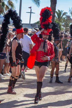 Lezbiyen, Eşcinsel, biseksüel ve transseksüel insanların sokaklarda Sitges, İspanya'nın 17 gururu. Haziran, 2018