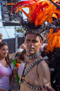 Lezbiyen, Eşcinsel, biseksüel ve transseksüel insanların sokaklarda Sitges, İspanya'nın 17 gururu. Haziran, 2018