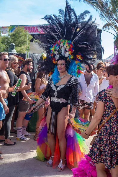 Chlouba Lesbické Gay Bisexuální Transgender Lidí Ulicích Sitges Španělsko Kristýna — Stock fotografie