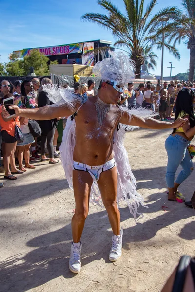 Orgulho Das Pessoas Lésbicas Gays Bissexuais Transexuais Nas Ruas Sitges — Fotografia de Stock