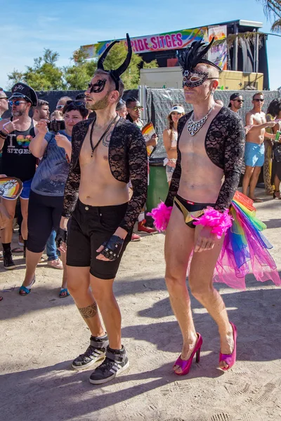 Orgullo Las Personas Lesbianas Gays Bisexuales Transgénero Las Calles Sitges —  Fotos de Stock