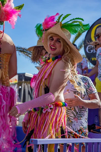 Chlouba Lesbické Gay Bisexuální Transgender Lidí Ulicích Sitges Španělsko Kristýna — Stock fotografie
