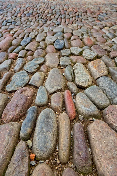 Zajímavé Uliční Detail Oblázkové Kameny — Stock fotografie