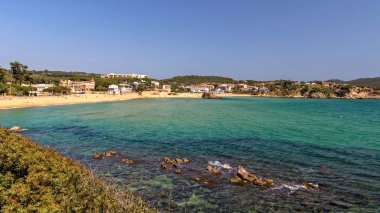 Costa Brava, köy İspanya La Fosca güzel koyda