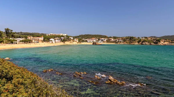 Hermosa Bahía Costa Brava Pueblo Fosca España — Foto de Stock