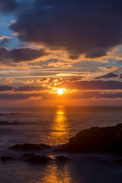 Vacker Soluppgång Vik Costa Brava Spanien — Stockfoto