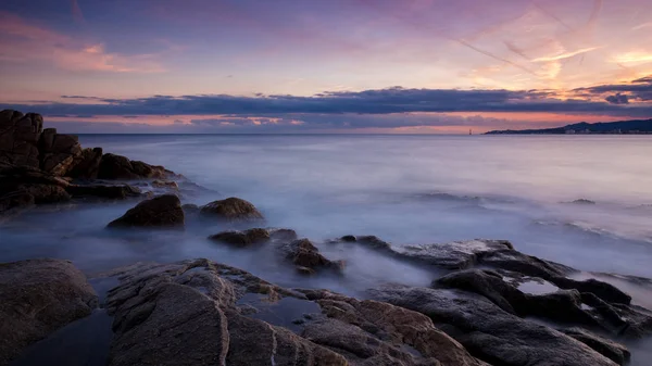 Hermoso Amanecer Una Bahía Costa Brava España — Foto de Stock