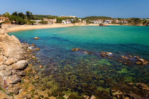 Hermosa Bahía Costa Brava Pueblo Fosca España — Foto de Stock