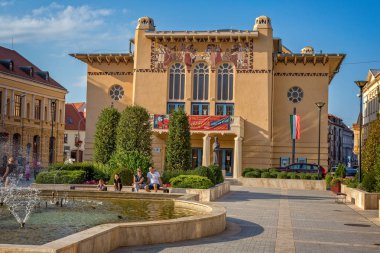 Old theater in a small town Sopron in north Hungary, 23. 08. 2017 Hungary clipart