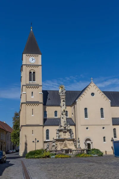 Ancient Saint Michael Cathedral Famous Hungarian Town Veszprem — Stock Photo, Image