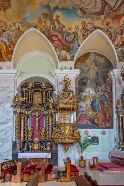 Berühmte Alte Kirche Interieur Einem Kleinen Ungarischen Dorf Sumeg — Stockfoto