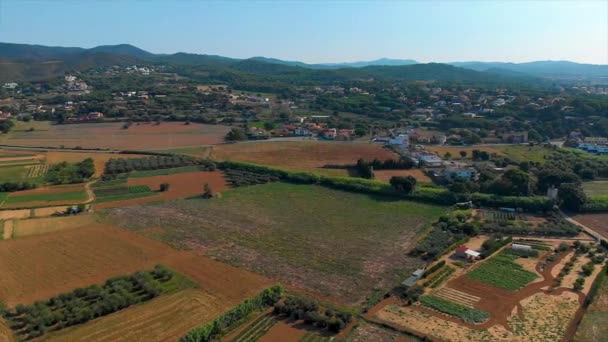 Nice Paisagem Espanhola Drone Footage Perto Cidade Palamos — Vídeo de Stock