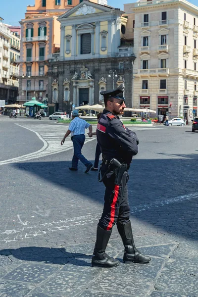 Włoska Policja Ulicy Neapolu 2018 Włochy — Zdjęcie stockowe