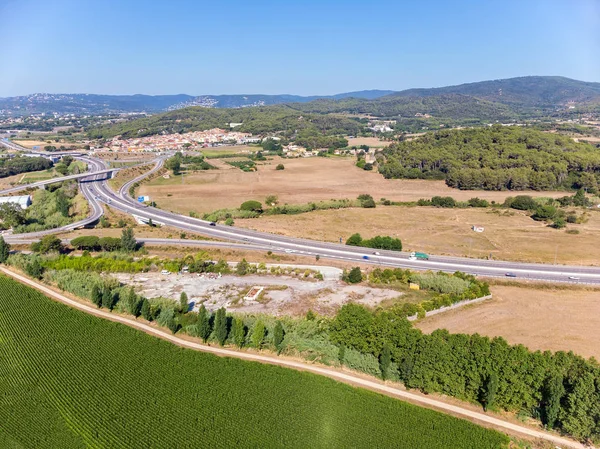 Drohnenbild Von Einem Mais Zur Sommerzeit Spanien — Stockfoto