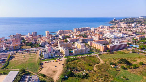 Bonito Paisaje Aéreo Desde Pequeño Pueblo Español Sant Antoni Calonge — Foto de Stock