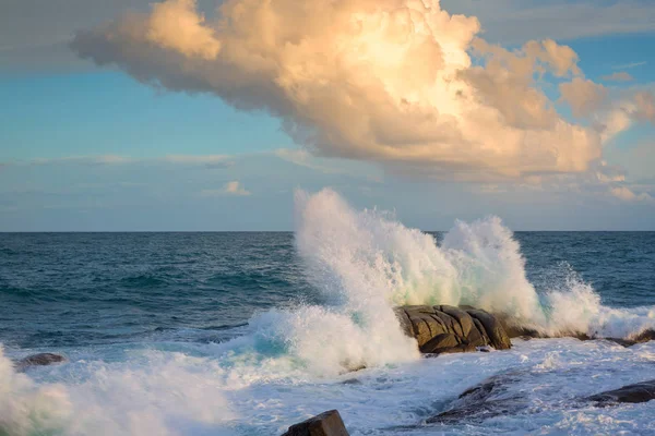 Beautiful Sunset Light Spanish Ocean — Stock Photo, Image