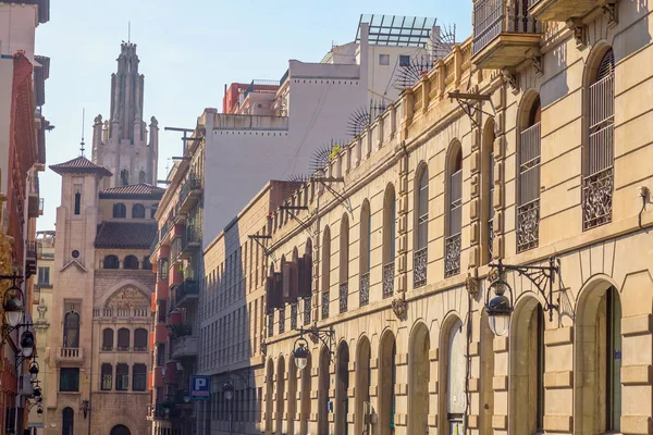 Landmärke Från Barcelona Solig Dag — Stockfoto