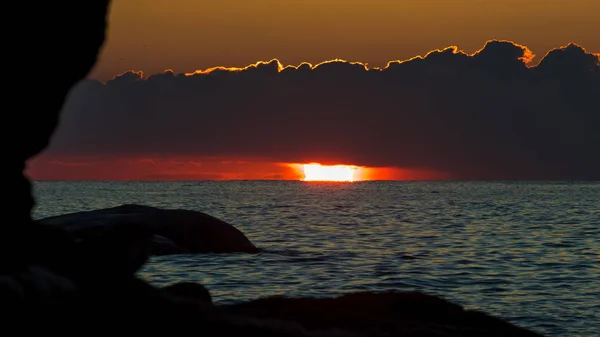Schöner Sonnenaufgang Einer Bucht Der Costa Brava Spanien — Stockfoto