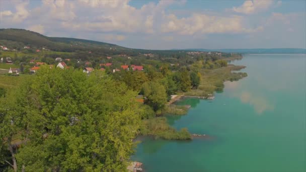Drone légi felvételeket a lake Balaton, Magyarország
