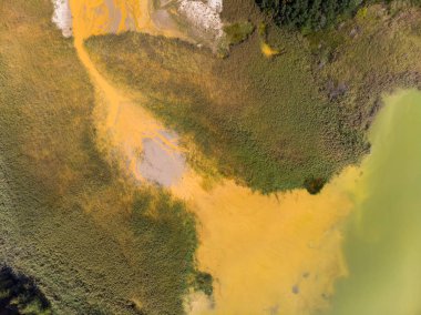 Macaristan, Balaton Gölü yakınındaki göller köyü Salfold yakınındaki hava dron resim