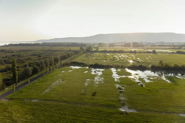 Drohne Luftbild Aus Einer Ungarischen Landschaft Der Nähe Des Balatons — Stockfoto