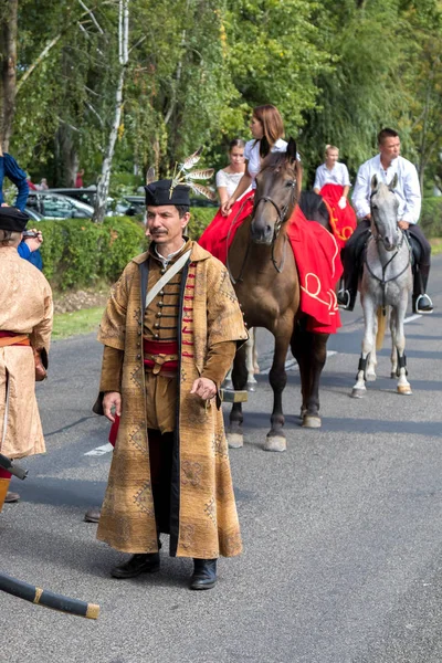 Traditionelle Ungarische Traubenfest Teilnehmer Herbst Einem Dorf Badacsony 2018 — Stockfoto