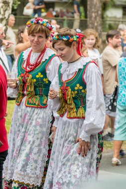 Sonbahar Badacsony bir köyde geleneksel Macar üzüm olay katılımcı. 09. 09. 2018 Macaristan