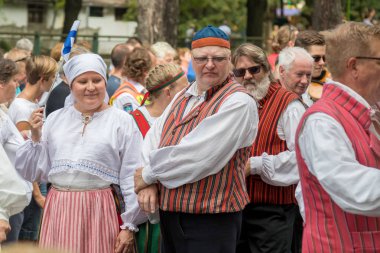 Sonbahar Badacsony bir köyde geleneksel Macar üzüm olay katılımcı. 09. 09. 2018 Macaristan