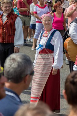 Sonbahar Badacsony bir köyde geleneksel Macar üzüm olay katılımcı. 09. 09. 2018 Macaristan