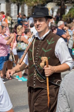 Sonbahar Badacsony bir köyde geleneksel Macar üzüm olay katılımcı. 09. 09. 2018 Macaristan
