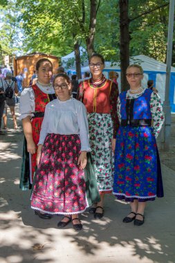 Sonbahar Badacsony bir köyde geleneksel Macar üzüm olay katılımcı. 09. 09. 2018 Macaristan
