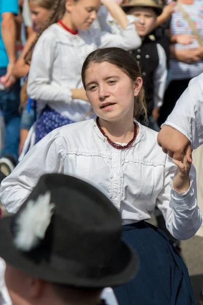 Tradicional Húngaro Evento Uva Participante Otoño Pueblo Badacsony 2018 Hungría — Foto de Stock
