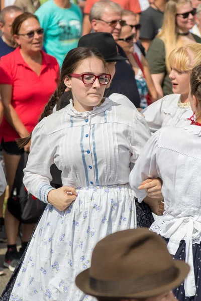 Tradicional Húngaro Evento Uva Participante Otoño Pueblo Badacsony 2018 Hungría —  Fotos de Stock