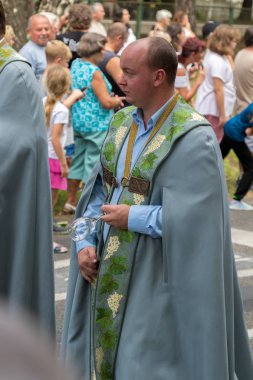 Sonbahar Badacsony bir köyde geleneksel Macar üzüm olay katılımcı. 09. 09. 2018 Macaristan