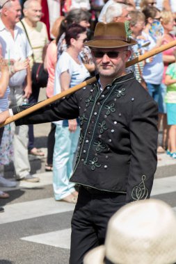 Sonbahar Badacsony bir köyde geleneksel Macar üzüm olay katılımcı. 09. 09. 2018 Macaristan