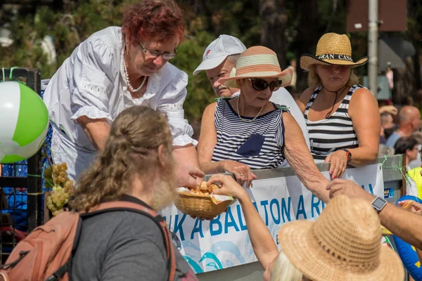 Traditional Hungarian Grape Event Participant Autumn Village Badacsony 2018 Hungary — Stock Photo, Image